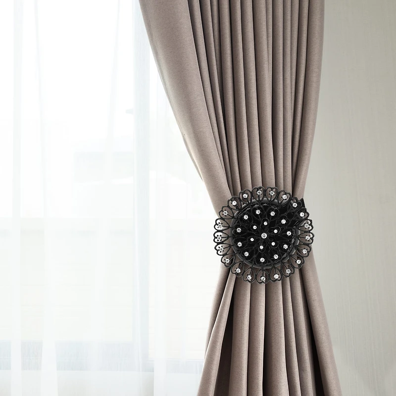 Simplify Black Magnetic Curtain Tie Back