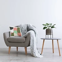 Stupell Industries Abstract Geometric Shapes Retro Green Pink Throw Pillow, 18" x 18"