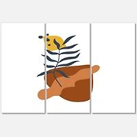 Designart - Elementary Shapes With Abstract Flowers Plants VI