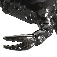 Black Aluminum Metal Crab Sculptures, 2ct.