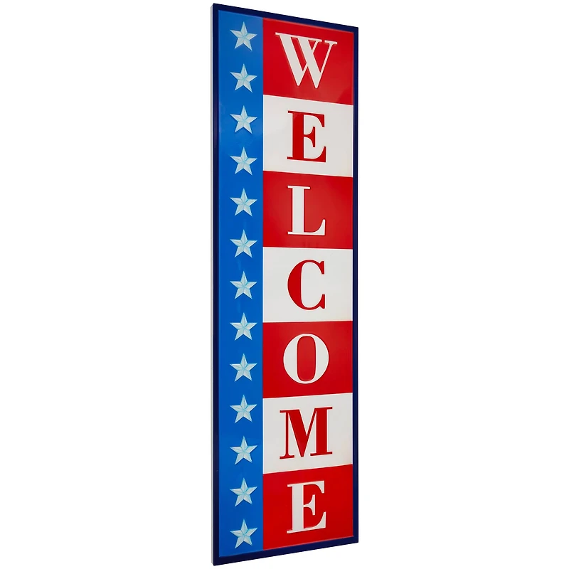 40" Americana Welcome Metal Wall Sign