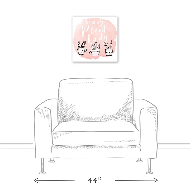 Crazy Plant Lady 16" x 16" Canvas Wall Art