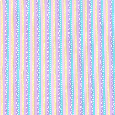 Fabric Traditions Purple Flower Stripe Cotton Fabric