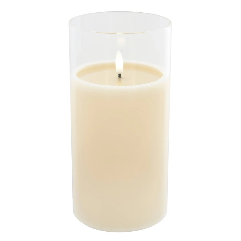 8" LED Glass Wax Flickering Candle by Ashland