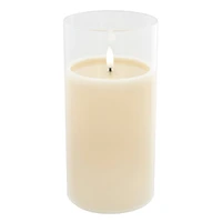 8" LED Glass Wax Flickering Candle by Ashland