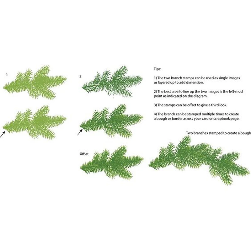 Avery Elle Layered Pine Clear Stamp Set