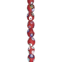 Red Millefiori Oval Beads by Bead Landing®