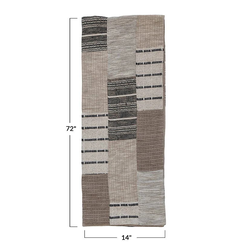 Hello Honey® 72" Cotton Table Runner with Patchwork Design
