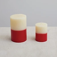 Hello Honey® 6" Red & Cream Unscented Pillar Candle