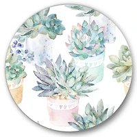 Designart - Pastel Toned Succulent Housplants