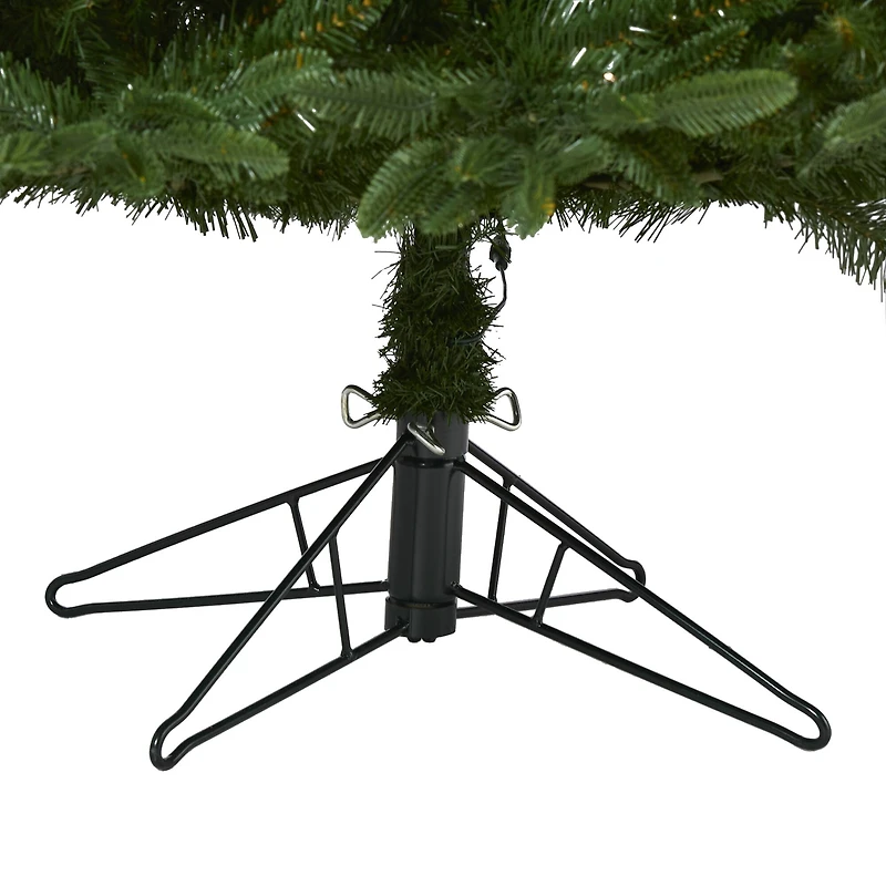 7ft. Pre-Lit Oregon Spruce Artificial Christmas Tree with Multifunction Warm White Microdot LED Lights with Instant Connect Technology