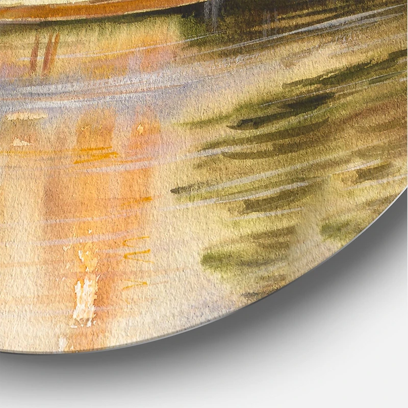 Designart - Historic Church On The Rock On Banks of The River