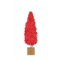Hello Honey® 11.75" Fabric Yarn Tree with Wood Block Base