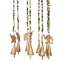 Gold Elephants Metal Eclectic Windchime