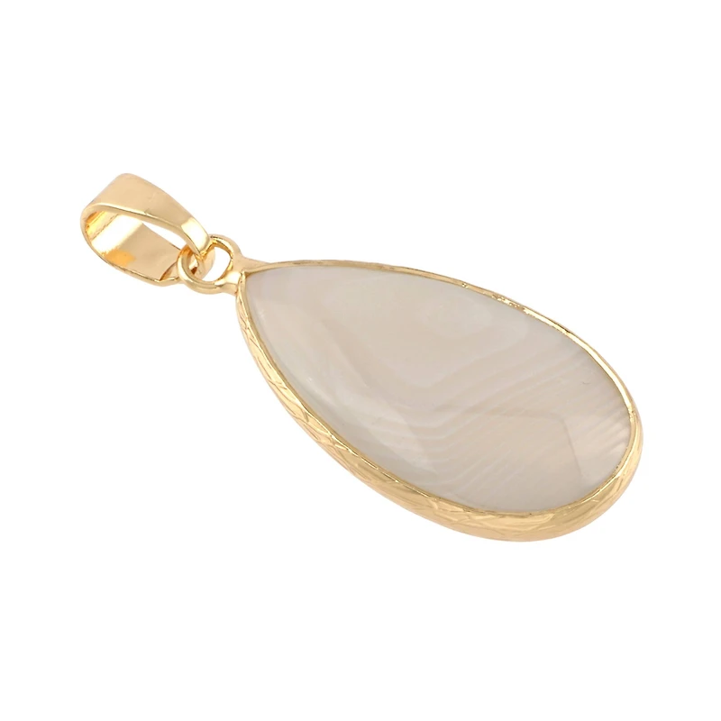 Gray Agate Teardrop Pendant by Bead Landing™