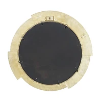 36" Gold Aluminum Contemporary Round Wall Mirror