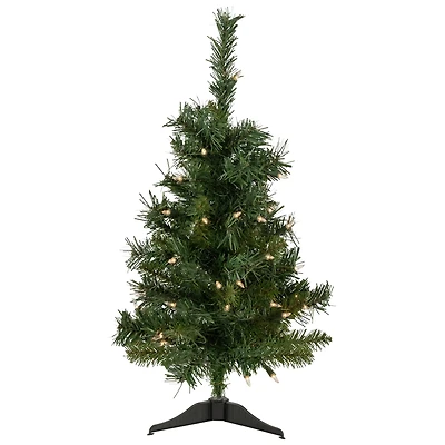 2ft. Pre-Lit Aspen Pine Artificial Christmas Tree, Clear Lights