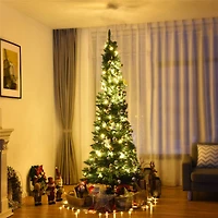 Costway 8ft. Unlit Pencil Artificial Christmas Tree