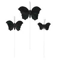 Black Glitter Butterfly Set by Ashland®