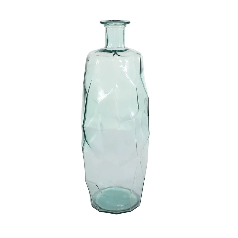29" Clear Glass Contemporary Vase