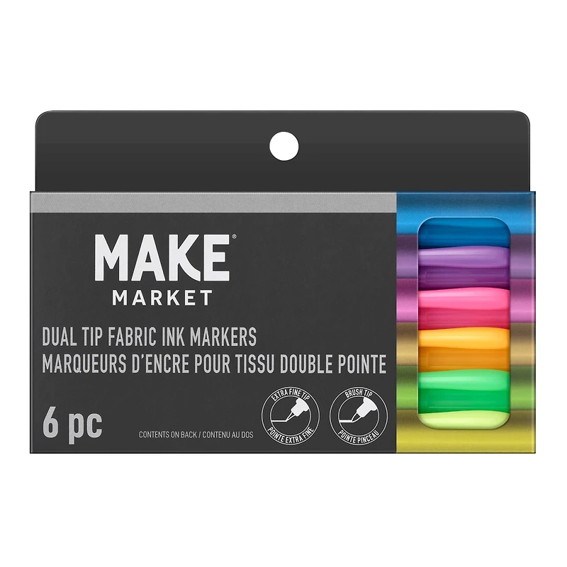 Dual Tip Fluorescent Fabric Ink Markers by Make Market®