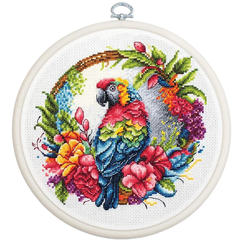 Luca-S The Tropical Parrot Counted Cross-Stitch Kit