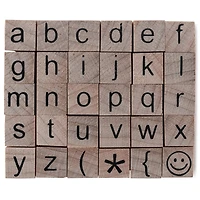 6 Pack: Small Lowercase Alphabet Wood Stamp Set by Recollections™