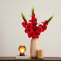 45" Red Gladiolus Flower Stems, 3ct.