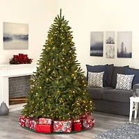7ft. Pre-Lit Sierra Spruce Artificial Christmas Tree, Clear LED Lights