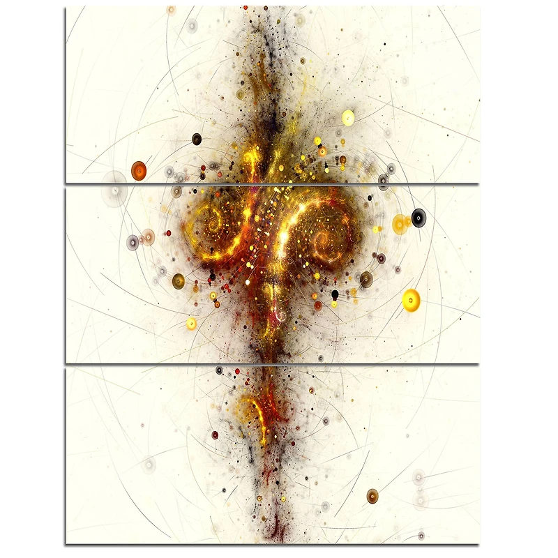 Designart - Dark Yellow Fractal Art Design