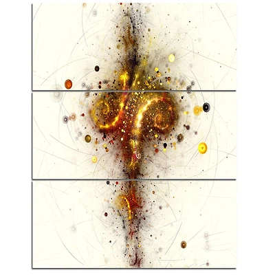 Designart - Dark Yellow Fractal Art Design