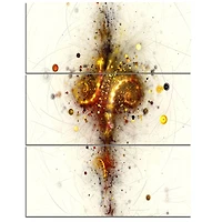 Designart - Dark Yellow Fractal Art Design