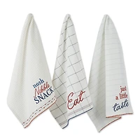 Asst What'S Cookin' Embellished Dishtowel (Set of 3)