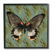 Stupell Industries Butterfly On Gold Pattern Abstract Design,12" x 12"