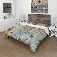 Designart 'White Birch Forest I' Farmhouse Bedding Set