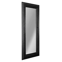 Head West 58" Black Wood Framed Full Length Wall Leaner Mirror