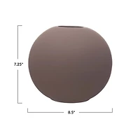 Hello Honey® 8.5" Matte Plum Latex Glaze Stoneware Vase