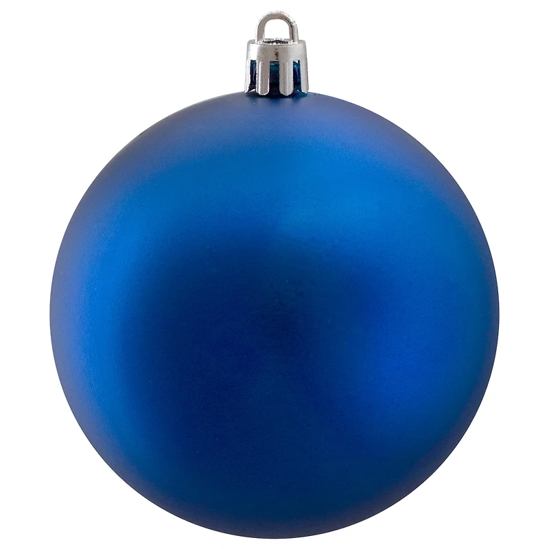 32ct Shatterproof 3.25" Matte Ball Ornaments, Blue