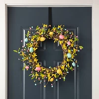 Glitzhome® 22" Easter Egg Wreath
