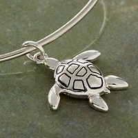 Charmalong™ Antique Silver Plated Turtle Charm by Bead Landing™