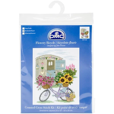 DMC® Flowery Bicycle Counted Cross Stitch Kit