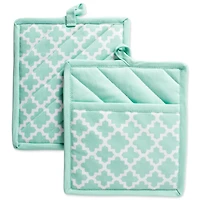 DII® Aqua Lattice Potholder Set