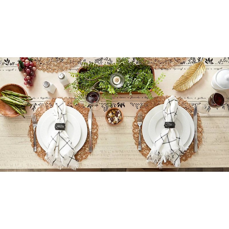 Birdnest Black Napkin Ring, 6ct.