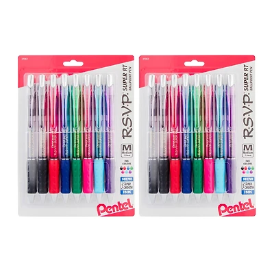 Pentel® R.S.V.P.® Super RT Retractable Ballpoint Pen, 2 Packs of 8