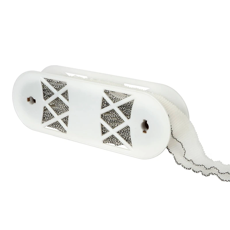 1.7" White Pleat Black Scallop Chiffon Trim by Celebrate It®