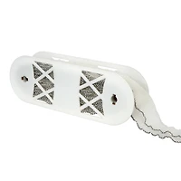 1.7" White Pleat Black Scallop Chiffon Trim by Celebrate It®