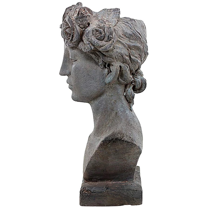 Design Toscano 12" Flora Roman Nymph of Flowers Sculptural Head Planter