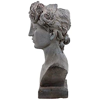 Design Toscano 12" Flora Roman Nymph of Flowers Sculptural Head Planter