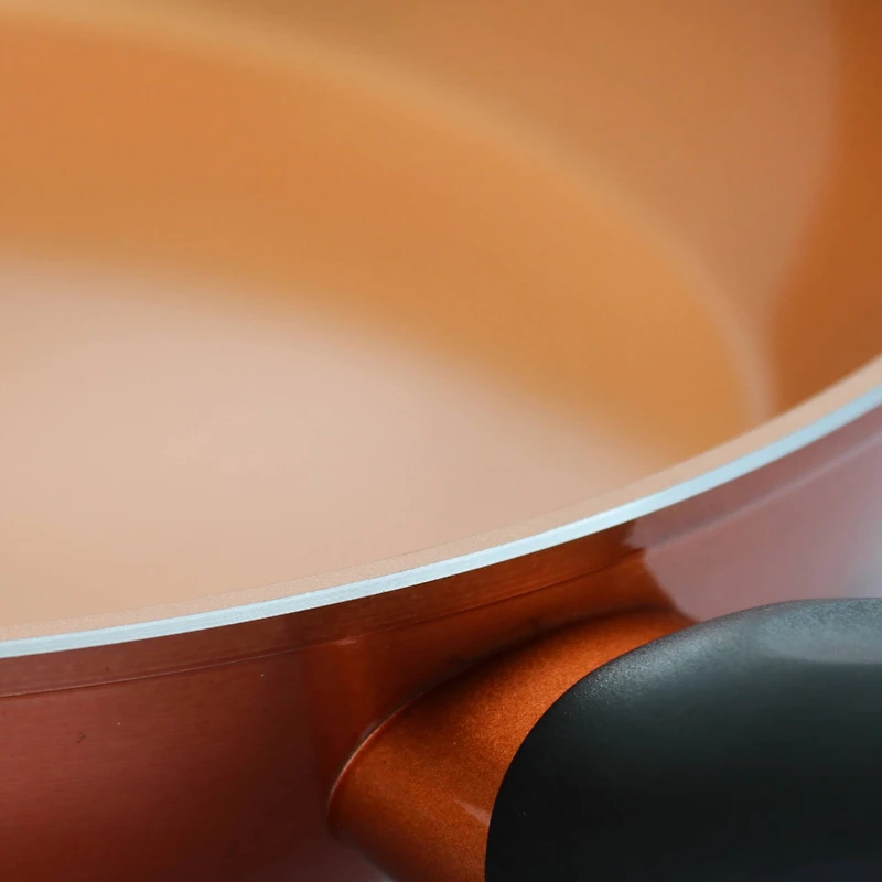 Gibson Home® Hummington 2-Piece Metallic Copper Aluminum Frying Pan Set