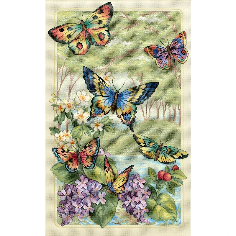 Dimensions Gold Collection Butterfly Forest Counted Cross Stitch Kit